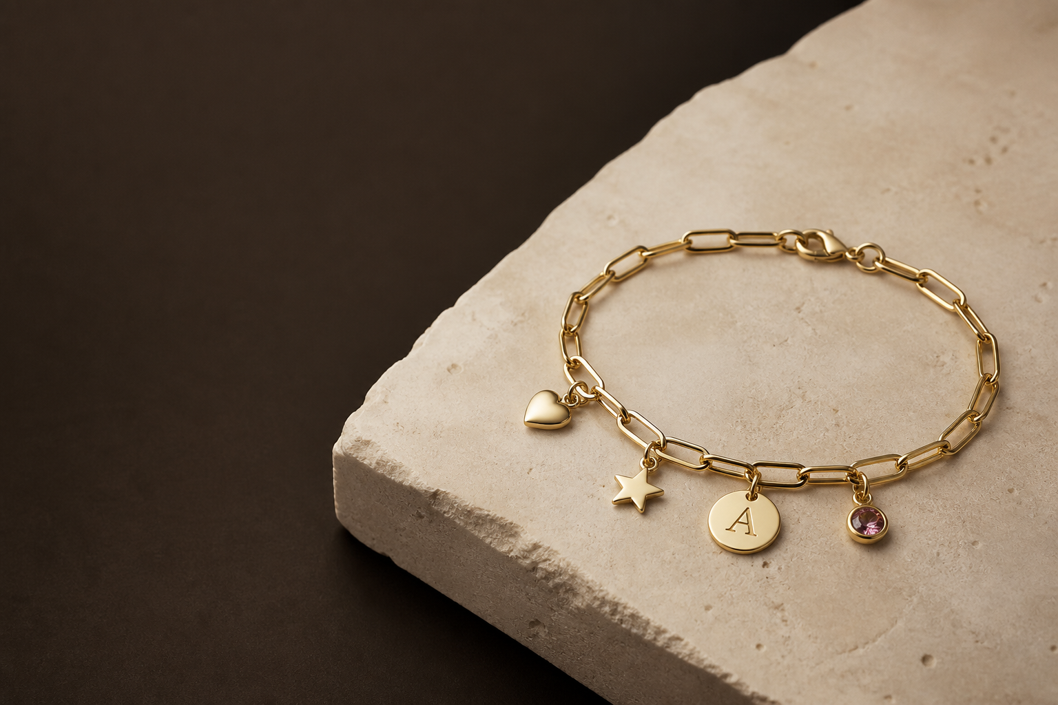 Keepsake Gold Charm Bracelet