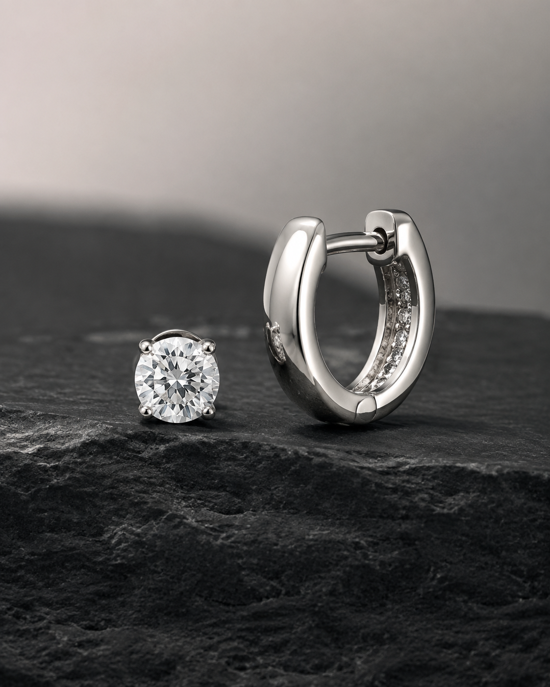 Axis Diamond Stud Earring