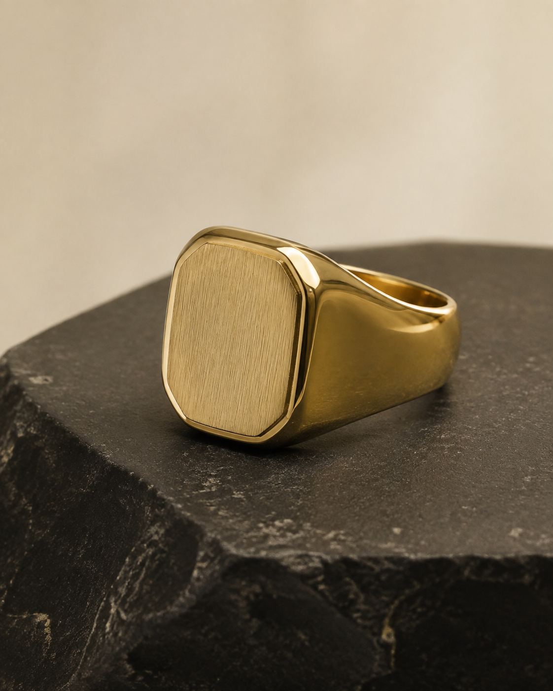 Atlas Gold Signet Ring